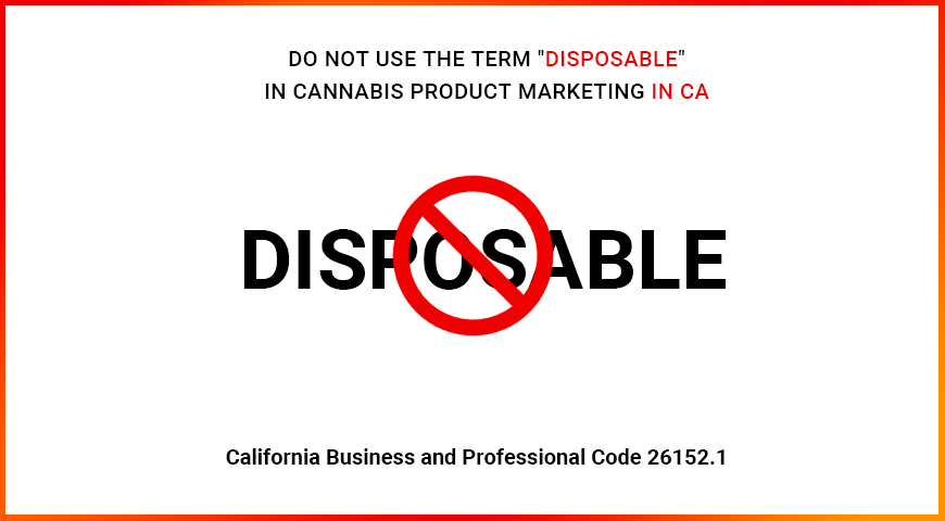 CA regulations on disposable promotion