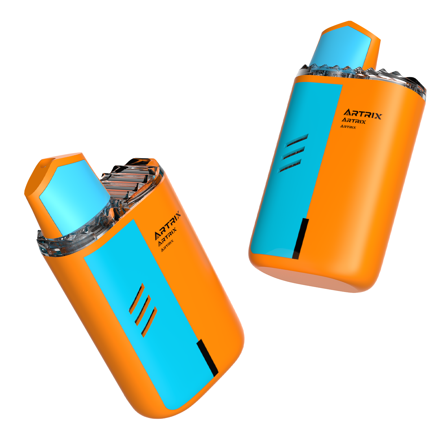 Artrix Wavvy Retro-Futurism Vape - With a two-tone design and a mix of retro and futuristic styles, this vape brings a world of color possibilities into your hands, embodying both classic and modern aesthetics.
