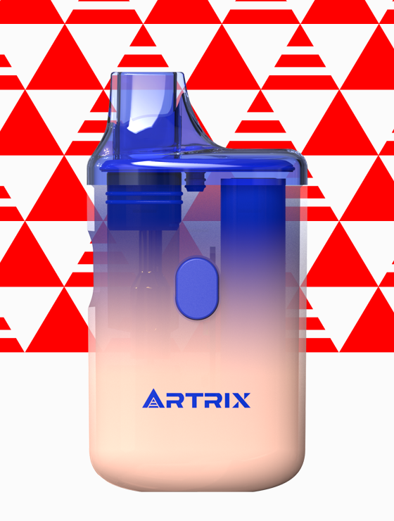 Artrix Retro 1+9 Program - 1mL disposable vape ODM/OEM, featuring transparent design, button control, and 3 pre-heating modes. Available in 9 unique designs.