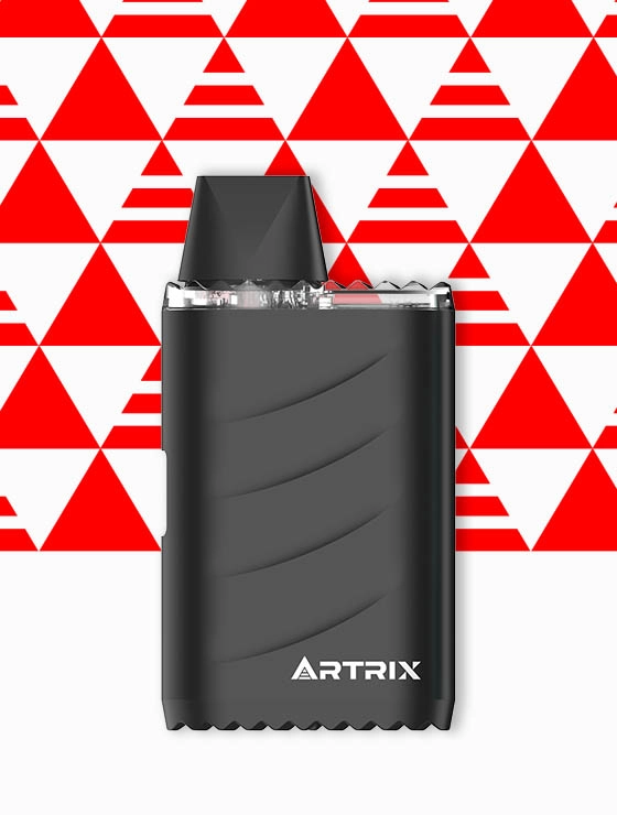 Artrix Wavvy Distinctive Design Vape - Discreet cannabis vape hardware in 9 unique designs, mini-size 1mL/2mL capacity, low-cost ODM/OEM for D8/D9/CBD/THC.