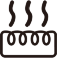 Fast heat conduction ceramic technology icon