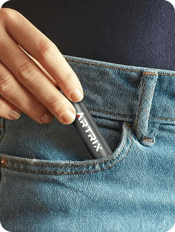 TIP compact AA battery size comparison