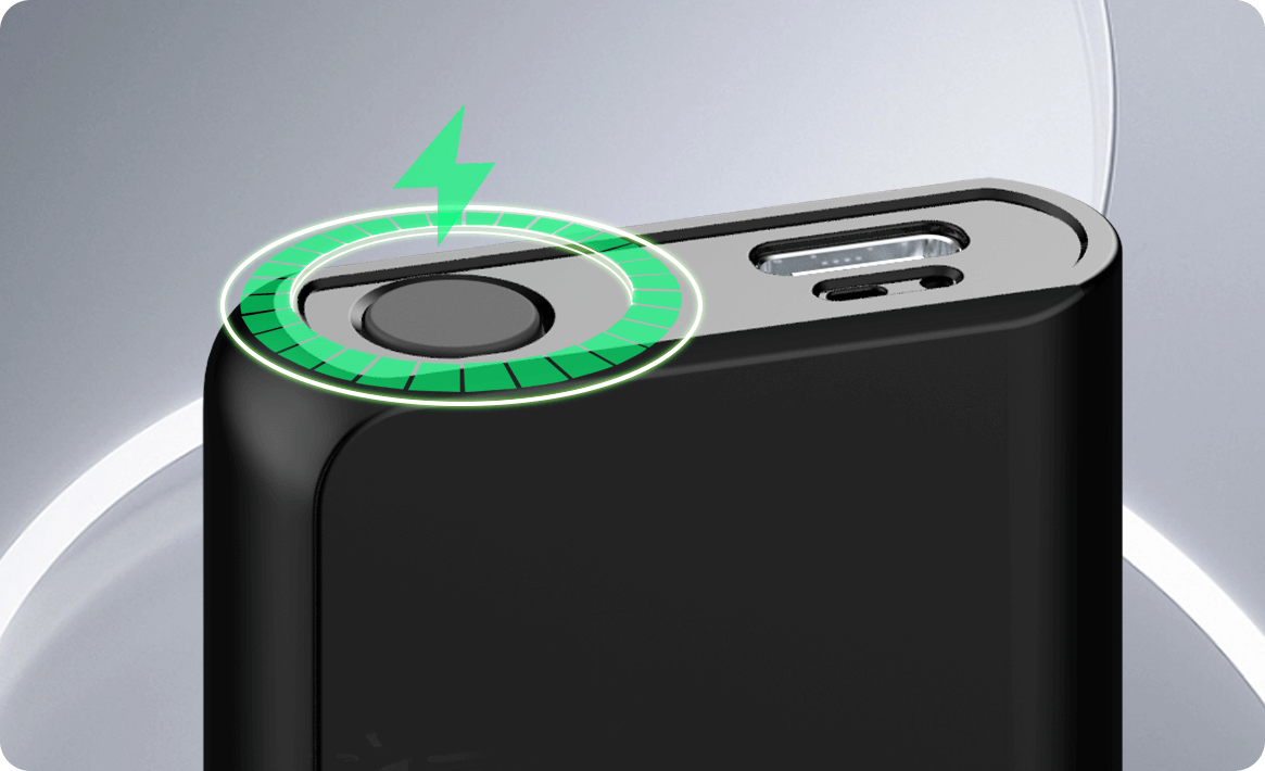 All-in-one control interface showing power, preheat, and voltage adjustment buttons