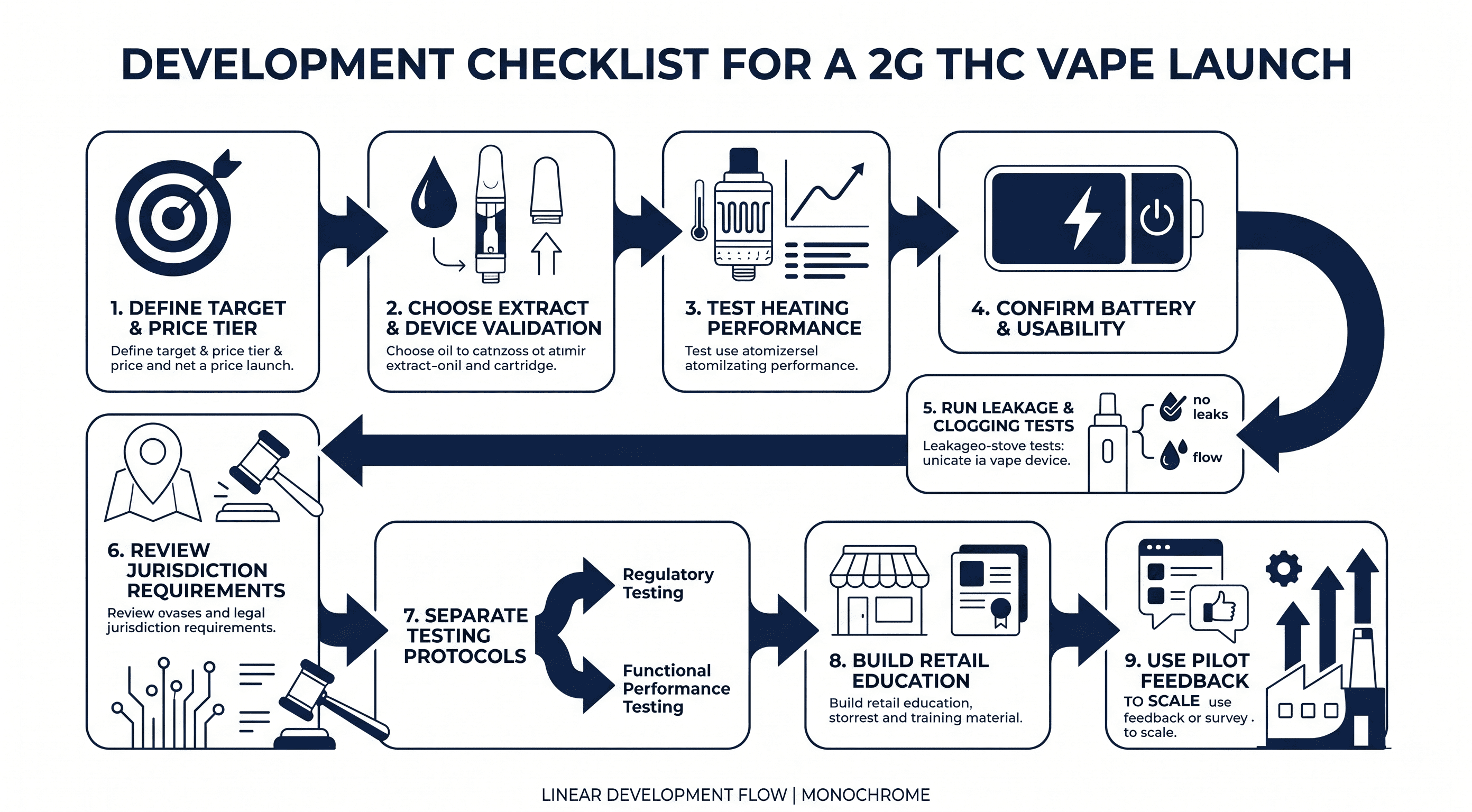 Development Checklist for a 2g THC Vape Launch