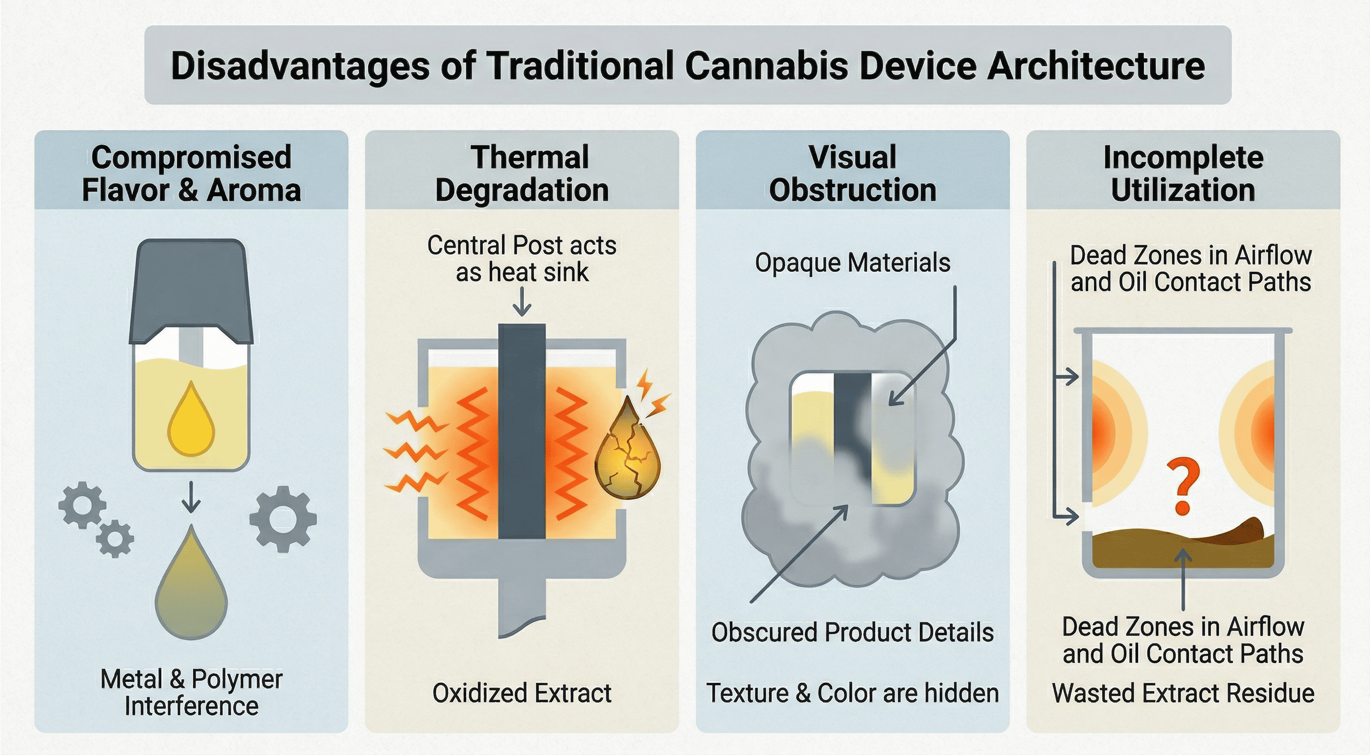Disadvantages of Traditional Cannabis Device Architecture