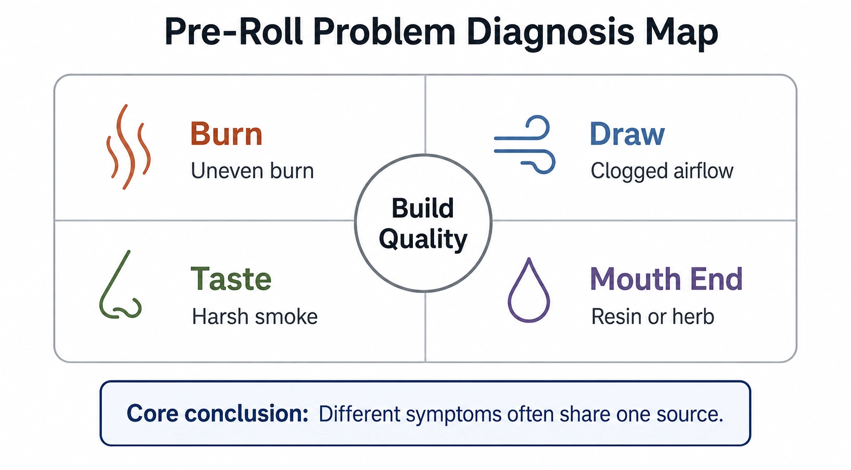 Pre-Roll Problem Diagnosis Map